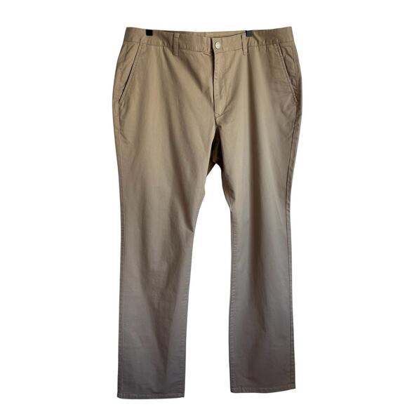 Bonobos Mems Pants 38x33 Beige Stretch Washed Chinos Khaki Preppy Slim Straight - Picture 2 of 13